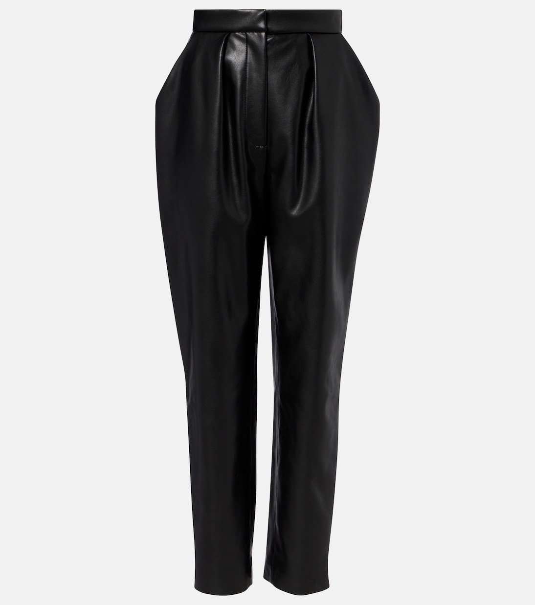 

Зауженные брюки из искусственной кожи Balmain, Noir