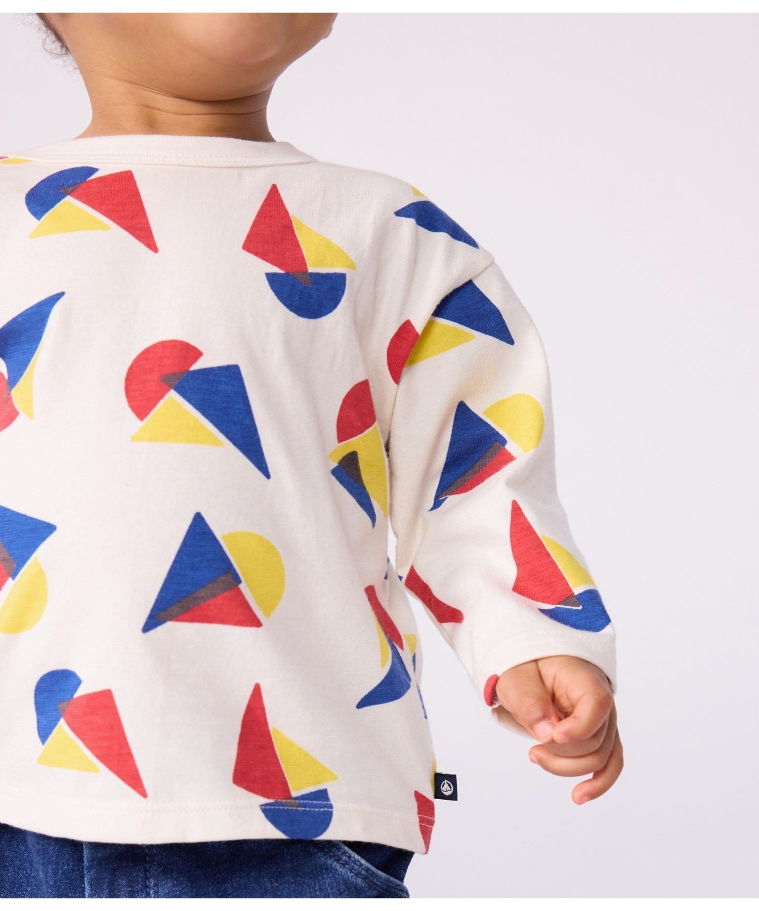 Футболка с длинными рукавами PETIT BATEAU, Off-white/multicolor — фото 3