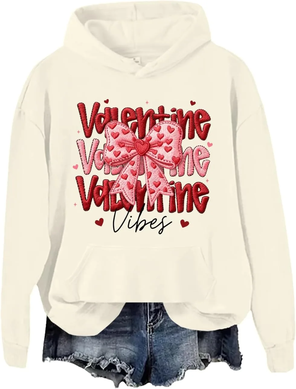 

Свитшот с бантом Valentine Vibes Coquette JWVEL