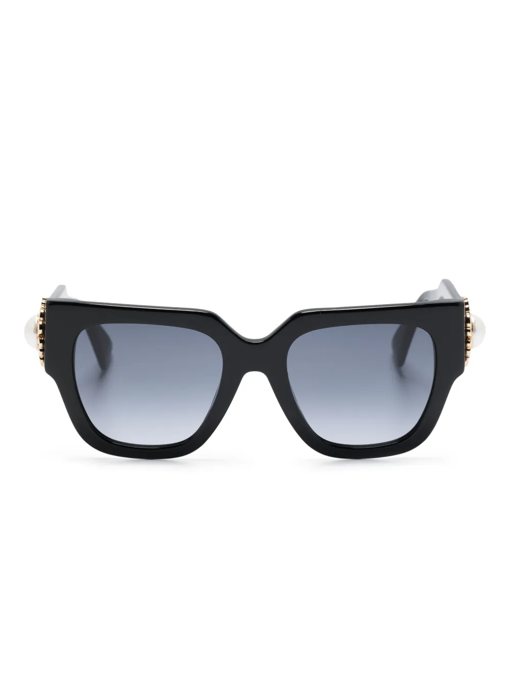 

Солнцезащитные очки в квадратной оправе Moschino Eyewear, черный