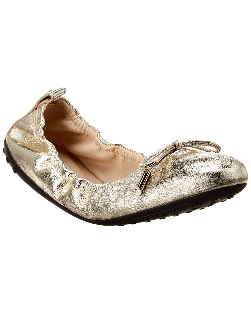 TOD’s Gommino балетки из металлизированной кожи TOD's, желтый