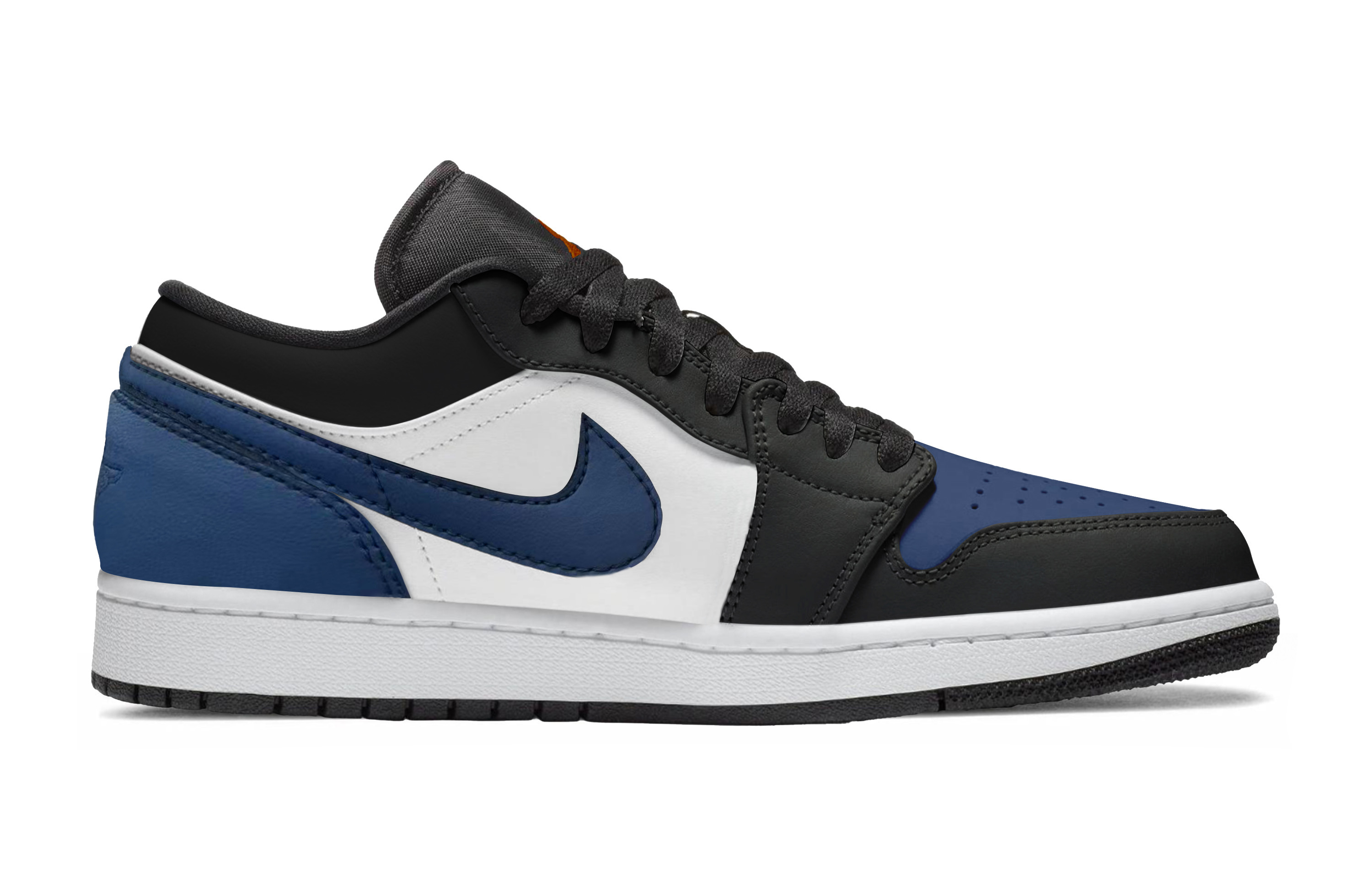Jordan Air 1 Abrasion Resistant Low top Vintage Basketball Shoes мужские черные синие — фото 4