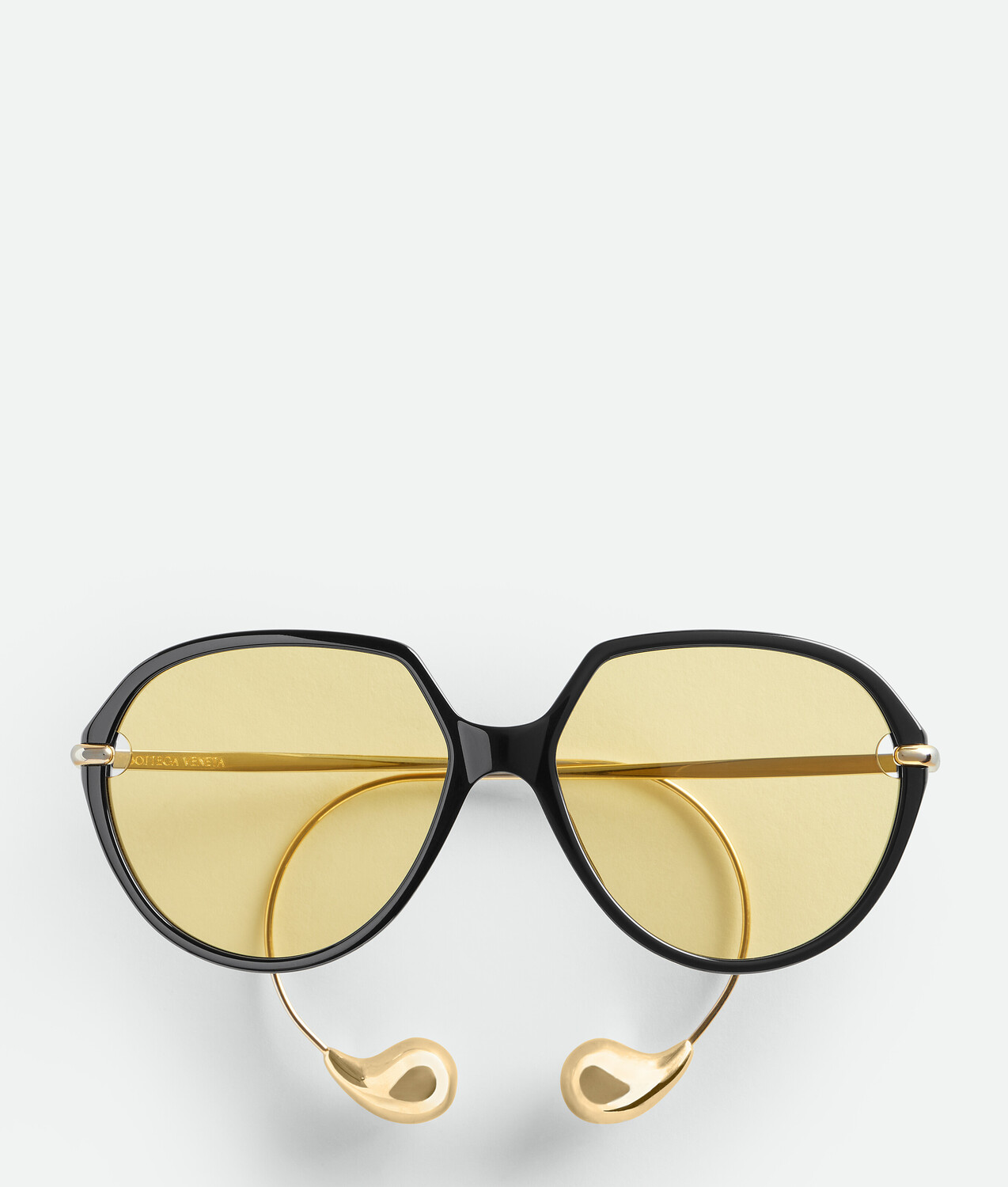 

Drop squared sunglasses BOTTEGA VENETA, желтый/черный