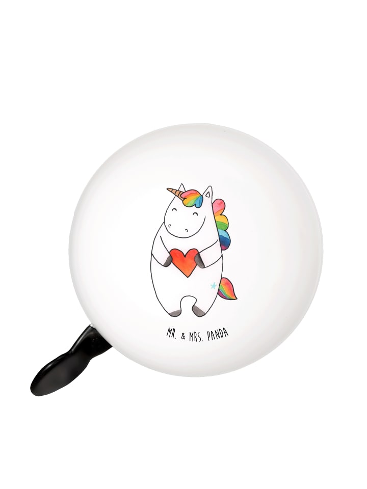 

Mr. & Mrs. Panda Велосипедный звонок «Единорог в форме сердца» без надписи, белый