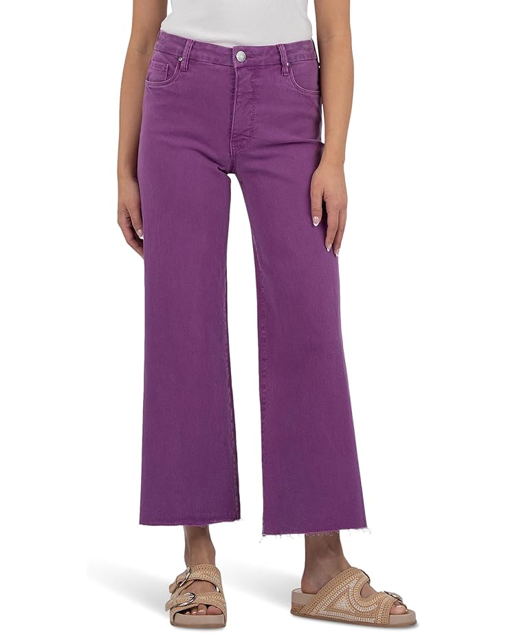 

Джинсы KUT from the Kloth Meg High-Rise Fab Ab Wide Leg Raw Hem, цвет Orchid