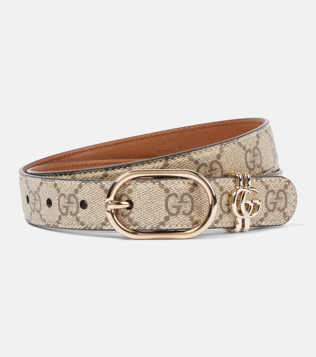 

Ремень GG из искусственной кожи Gucci, Beige Ebony