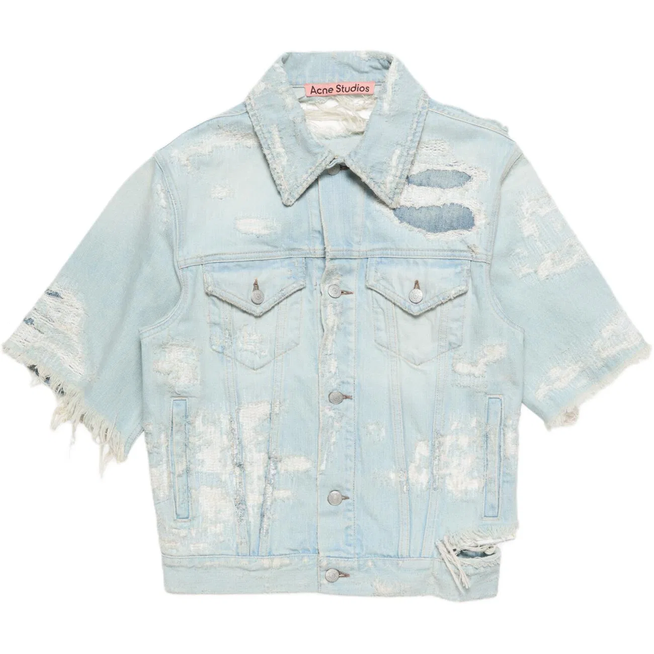 Джинсовая куртка потертая Acne Studios Light Blue