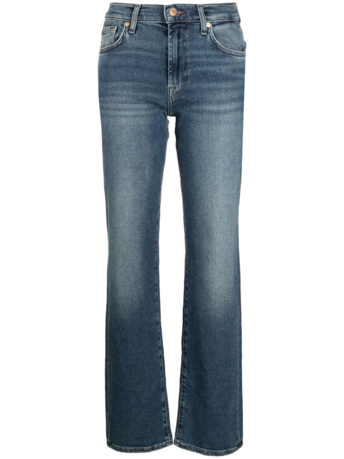 

7 For All Mankind прямые джинсы Ellie средней посадки, синий