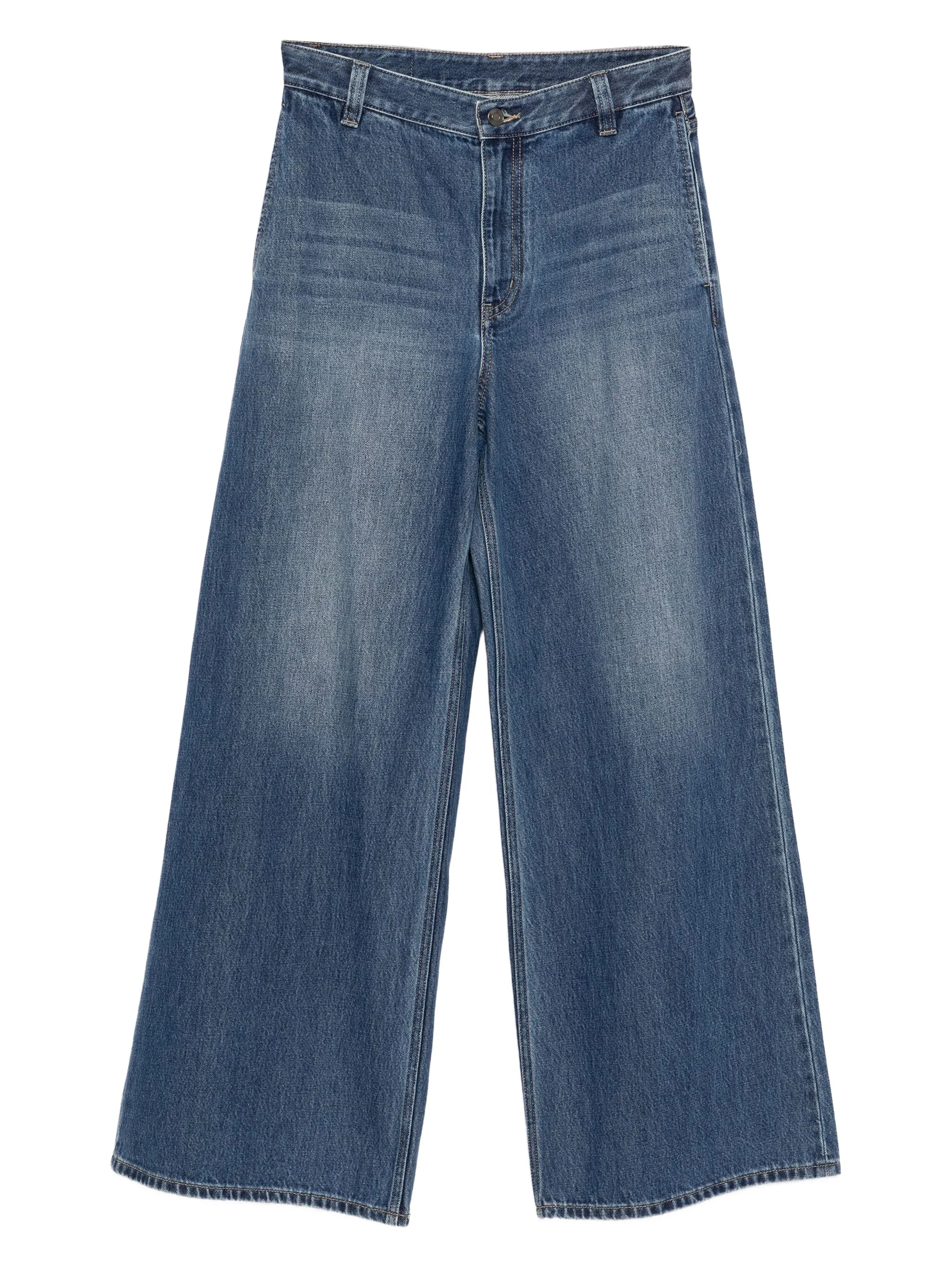 

Джинсы с нашивкой-логотипом Less, синий