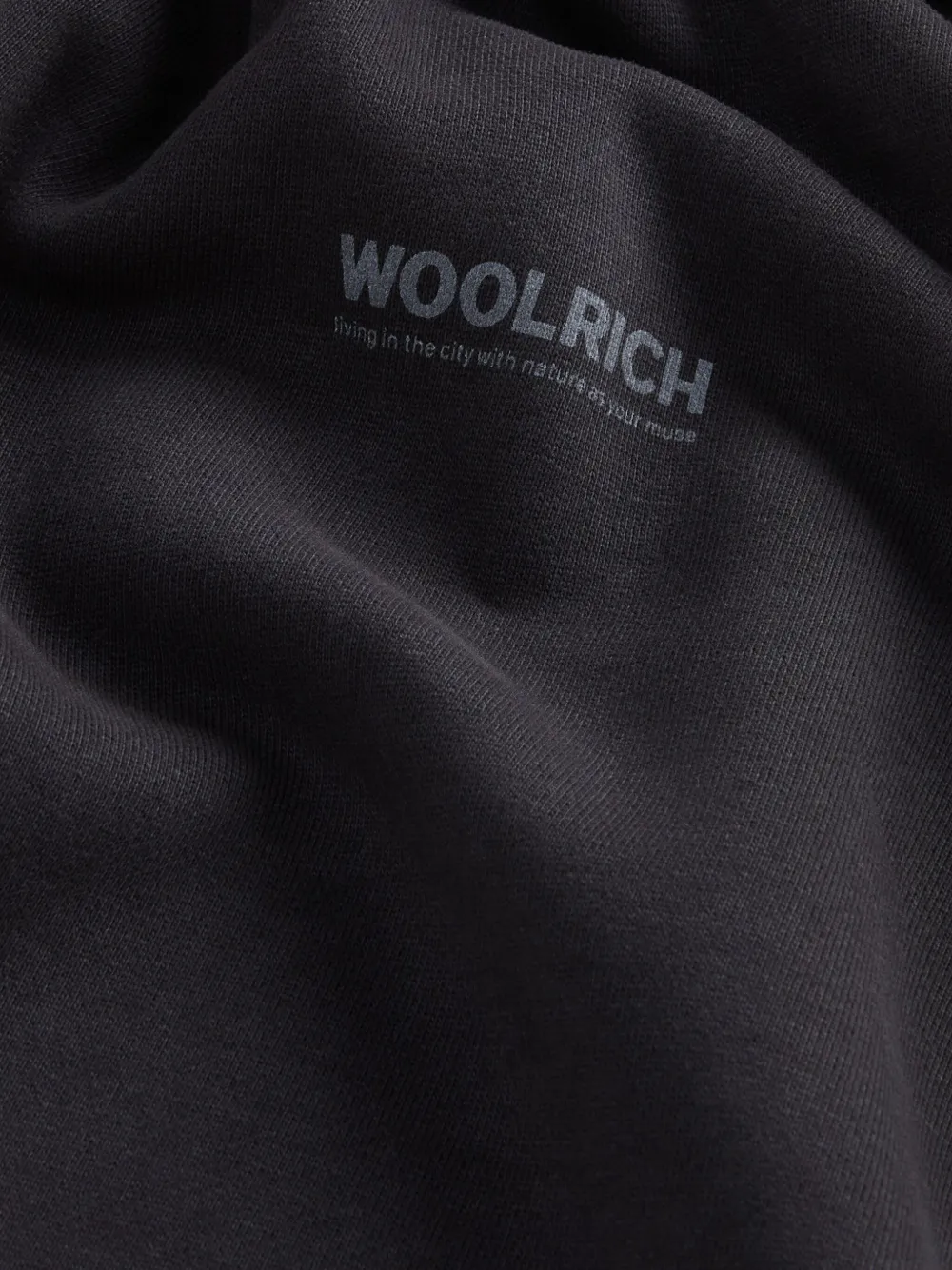 Худи с графичным принтом Woolrich Kids, черный — фото 3