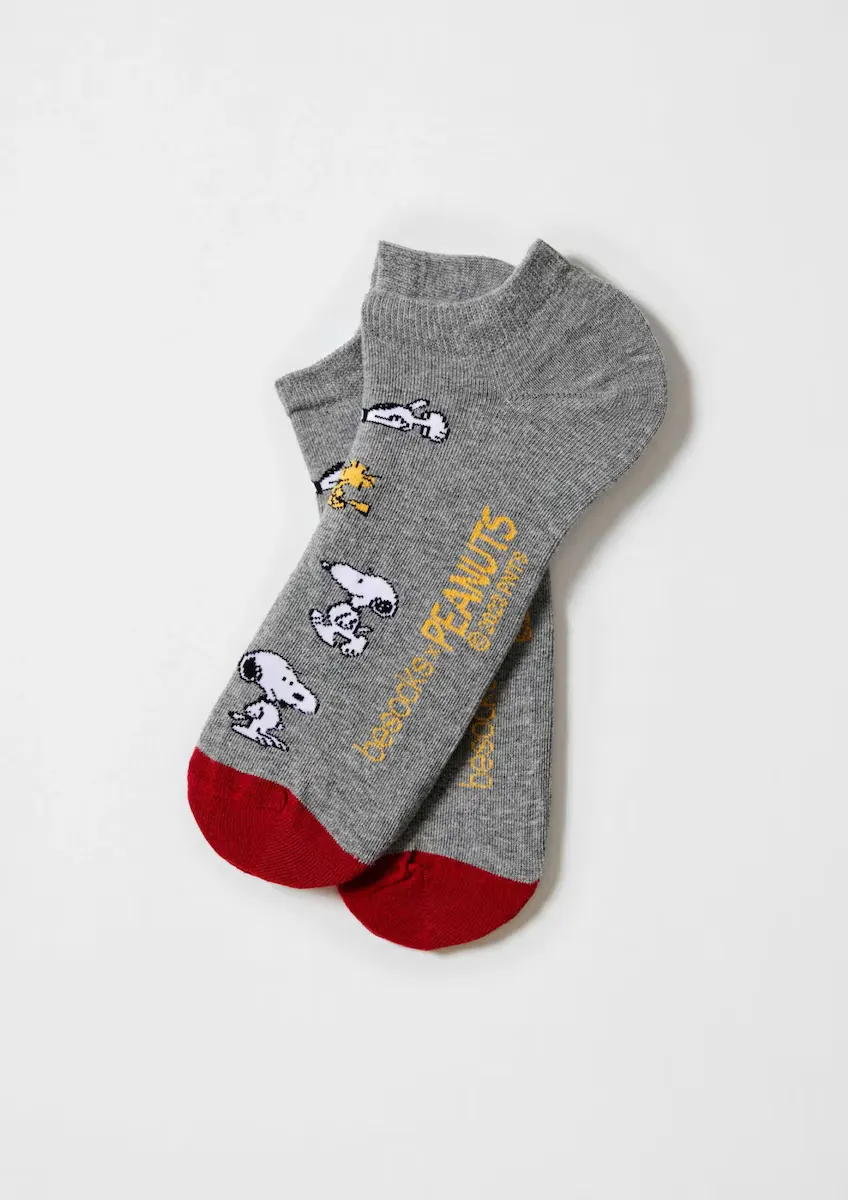 

Носки унисекс Snoopy из органического хлопка синего цвета Besocks, серый