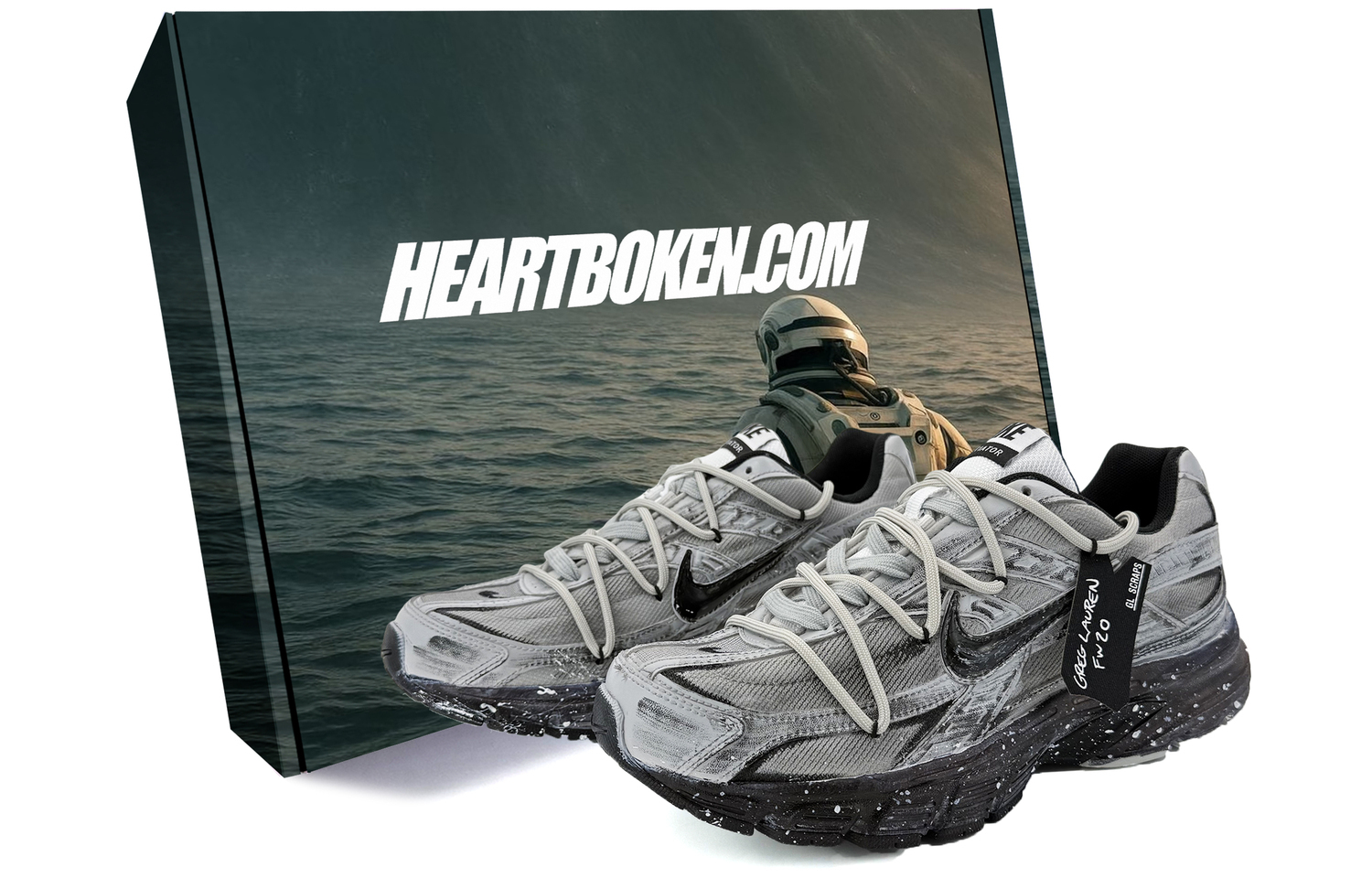 

Инициатор амортизация, износостойкие низкие повседневные кроссовки для бега unisex gray Nike, серый