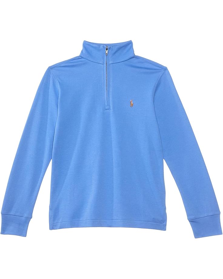 

Пуловер Polo Ralph Lauren Kids Cotton Interlock Quarter-Zip Pullover, цвет Harbor Island Blue