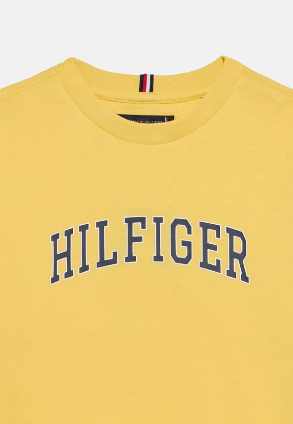 Футболка с круглым вырезом и логотипом Tommy Hilfiger, Yellow Dahlia — фото 3