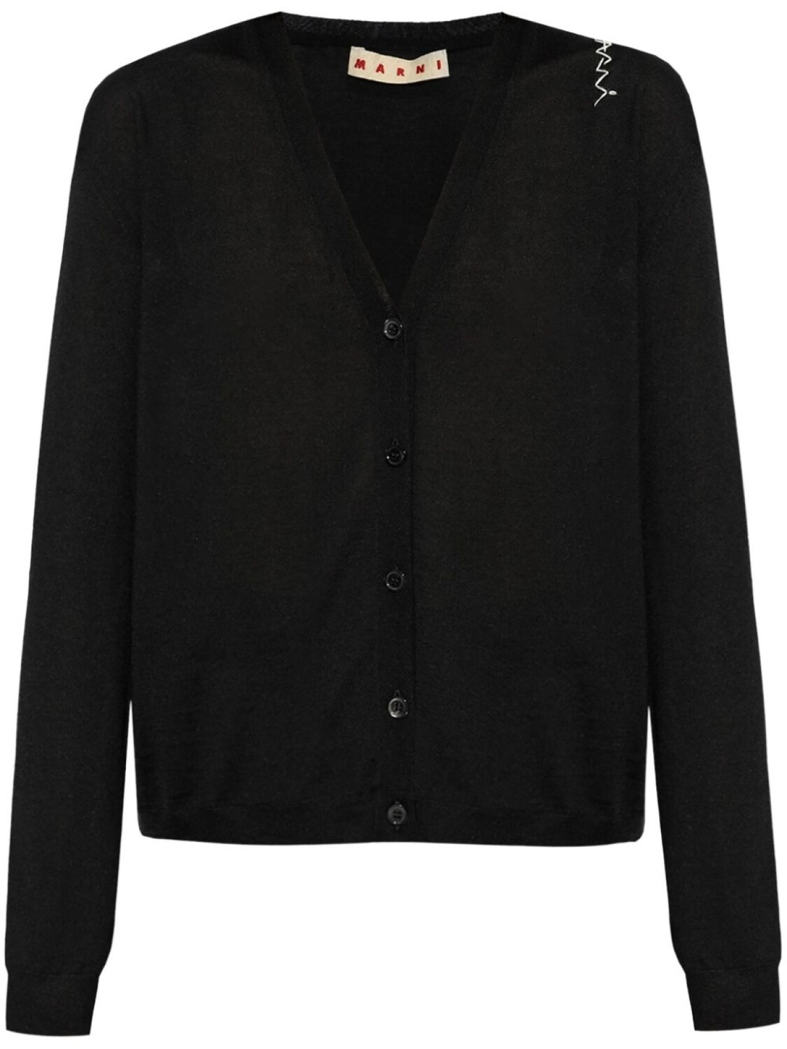 

Кардиган с вышитым логотипом Marni, черный
