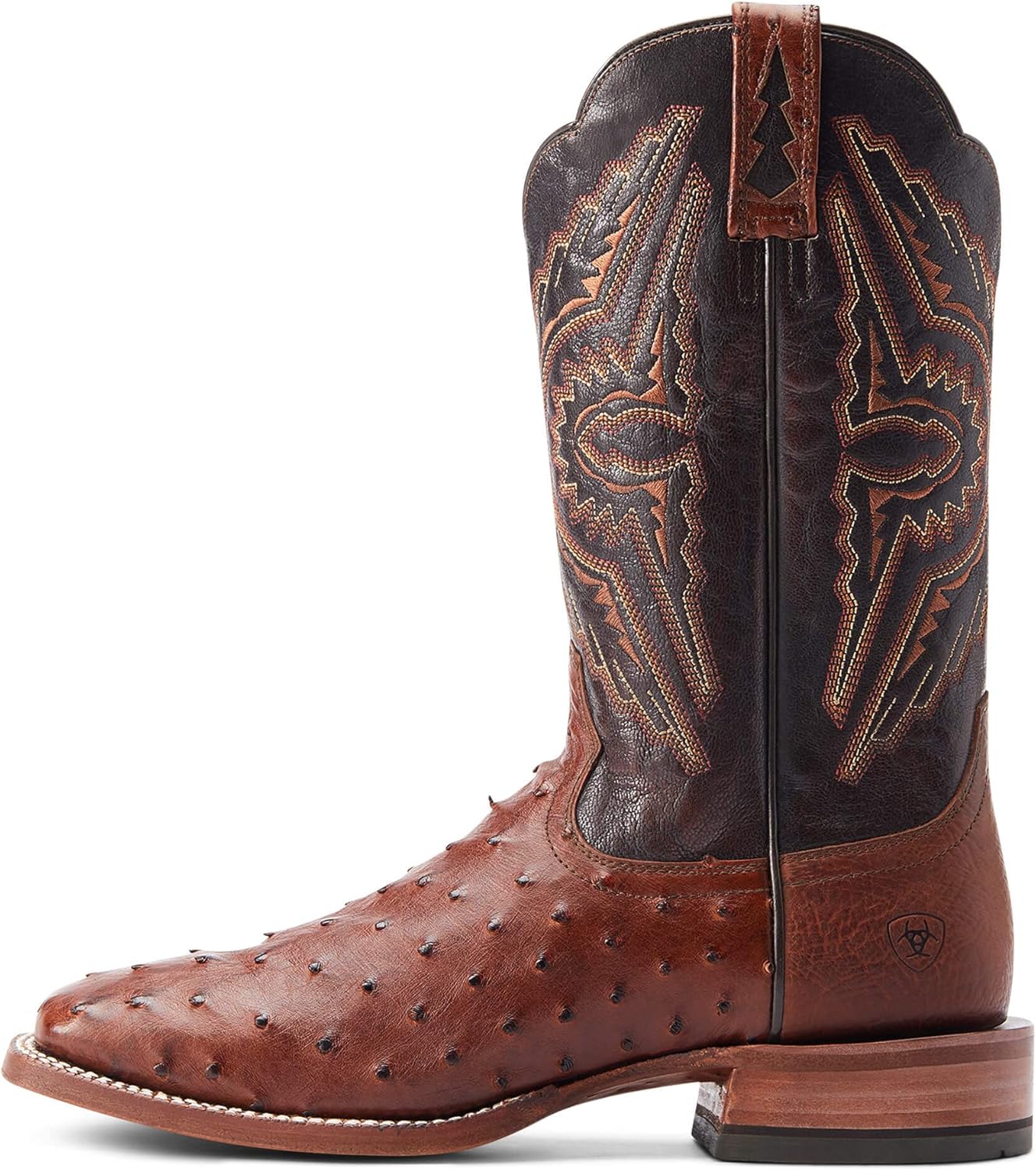 Мужские вестерн-сапоги ARIAT Broncy, Cinnamon Full Quill Ostrich — фото 2