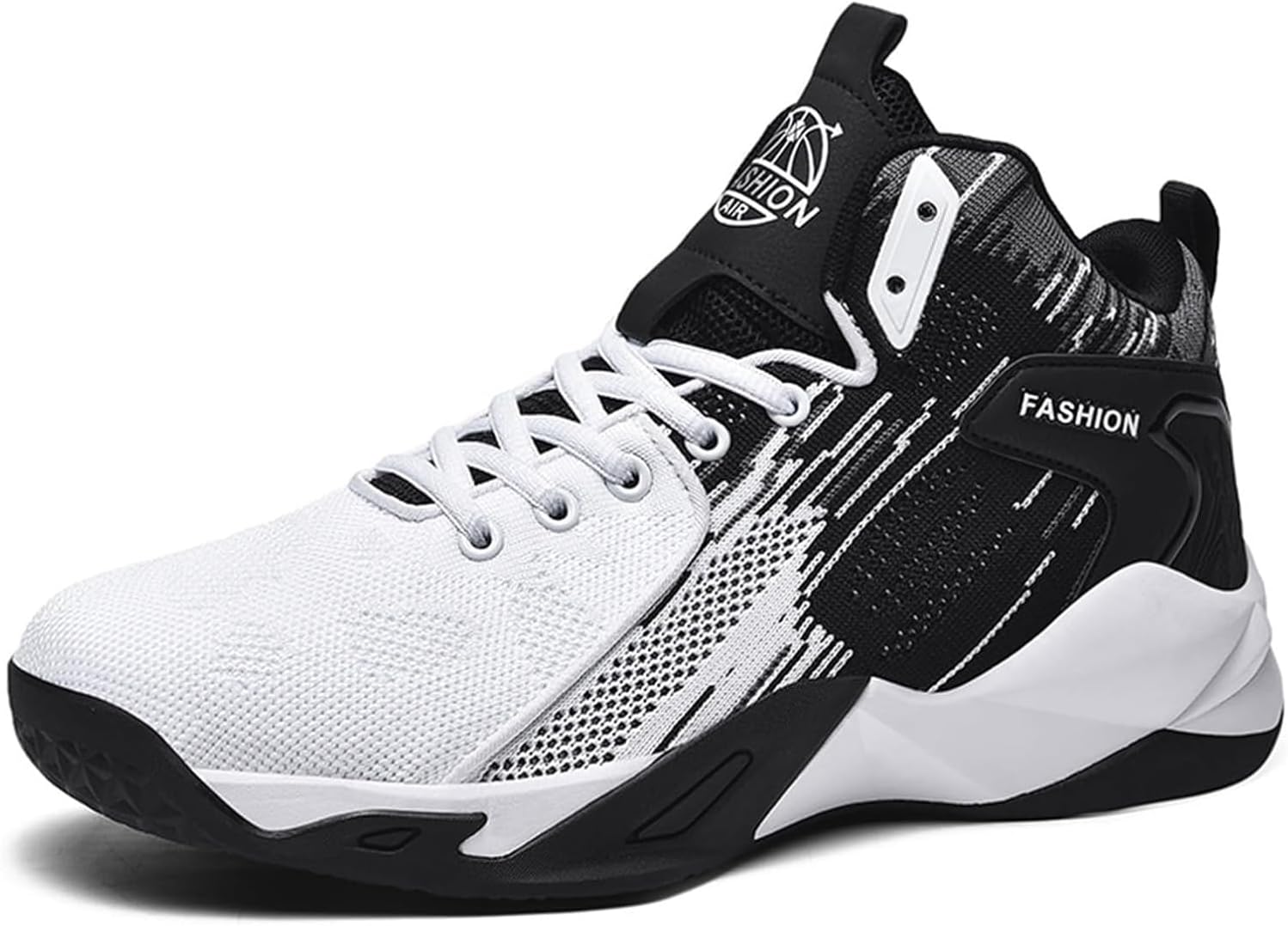 

Мужские высокие кроссовки для баскетбола, модные беговые кроссовки, противоскользящие тренировочные спортивные туфли на шнуровке для мужчин, обувь для активного отдыха Generic, белый