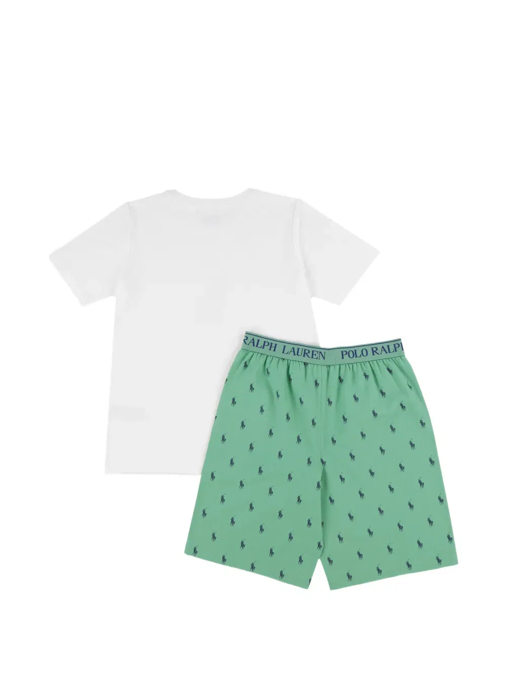 Пижамный комплект с логотипом Polo Ralph Lauren Kids, белый — фото 2