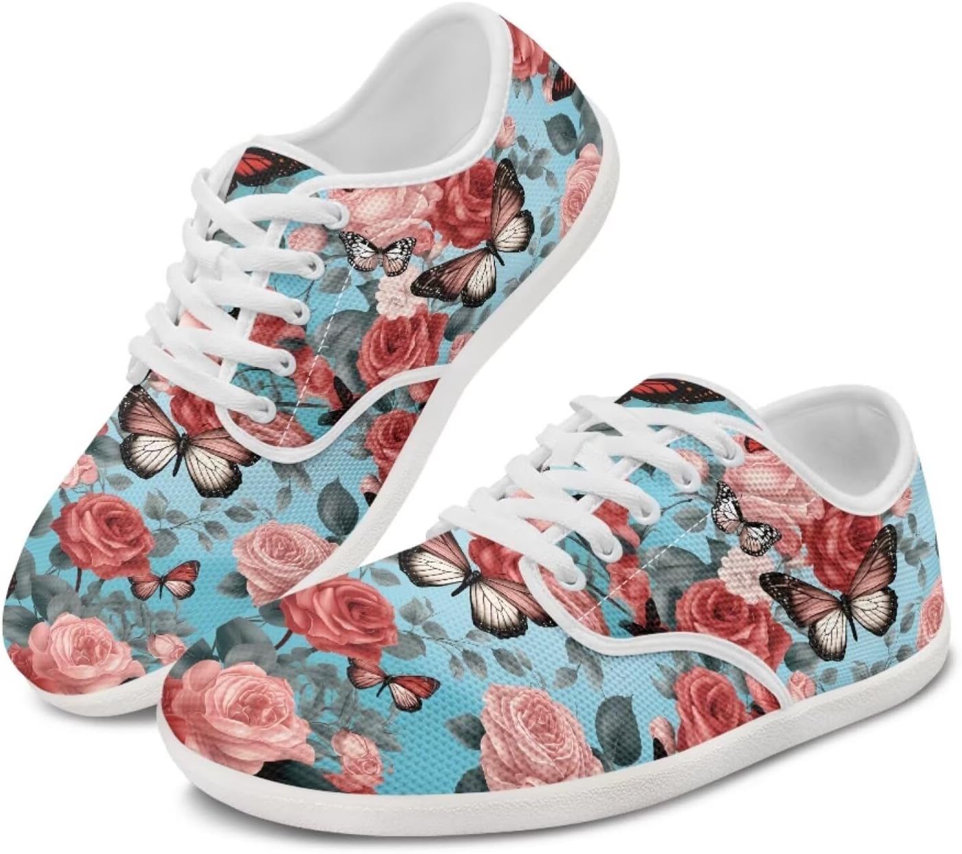 

Женские кроссовки Forchrinse Hummingbird с подсолнухом, для ходьбы, с широкой носочной частью, босоножки Y2K, модные спортивные кроссовки с противоскользящей подошвой, Butterfly Rose