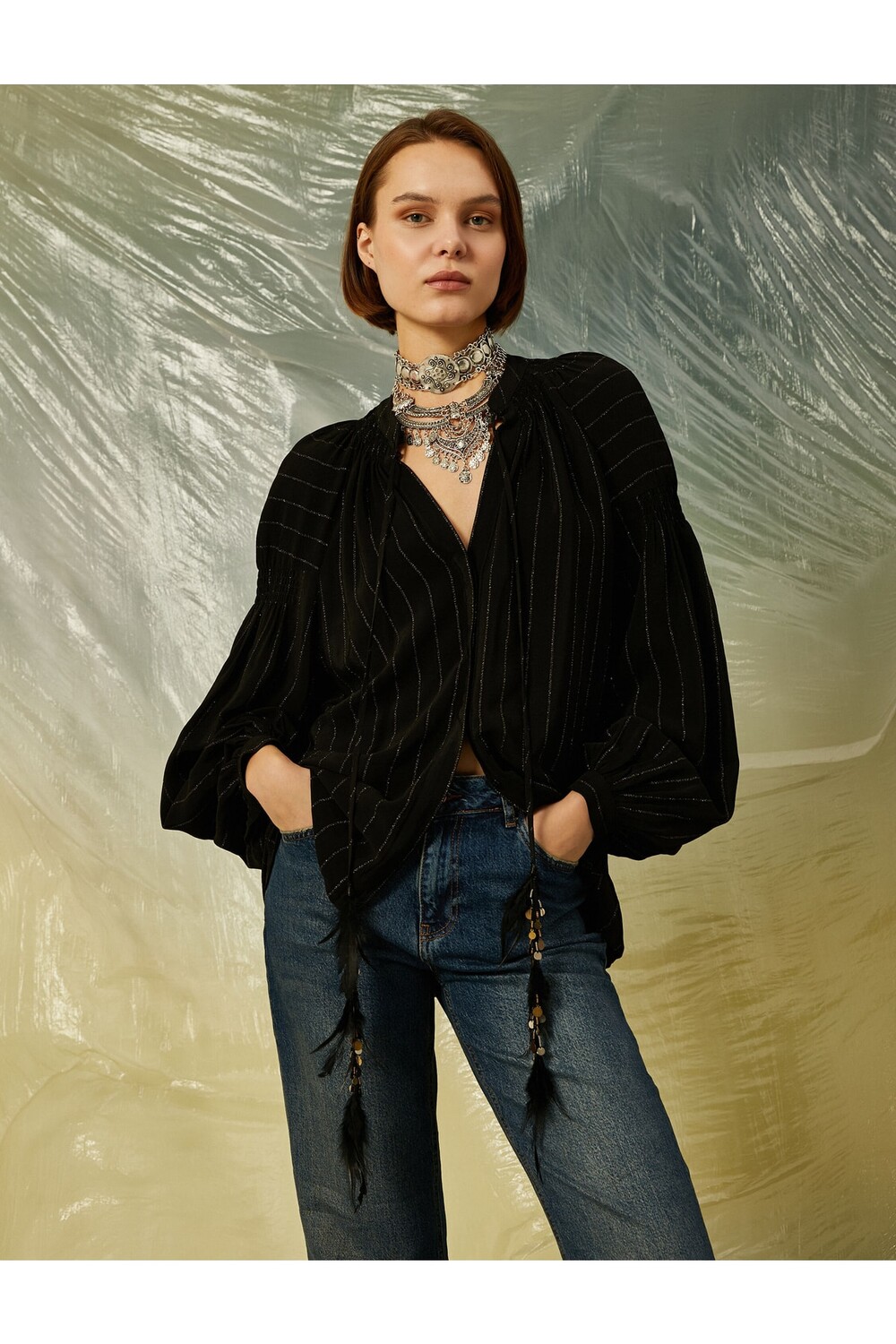 

Рубашка – черная – стандартного кроя Koton, черный