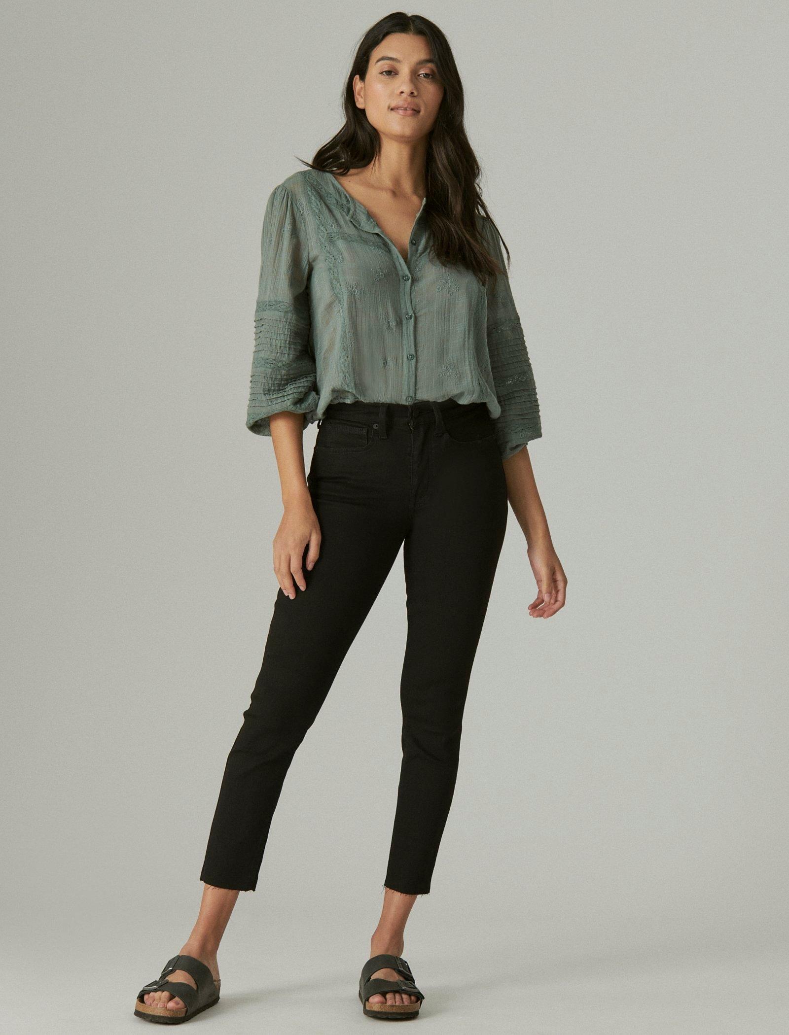 

Женские облегающие джинсы Lucky Brand с высокой посадкой Bridgette, черный