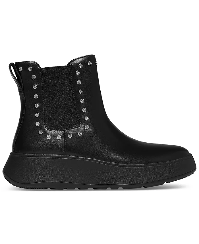 Женские ботинки челси F-Mode с отделкой из кожи Gem-Trim Fitflop, черный — фото 2
