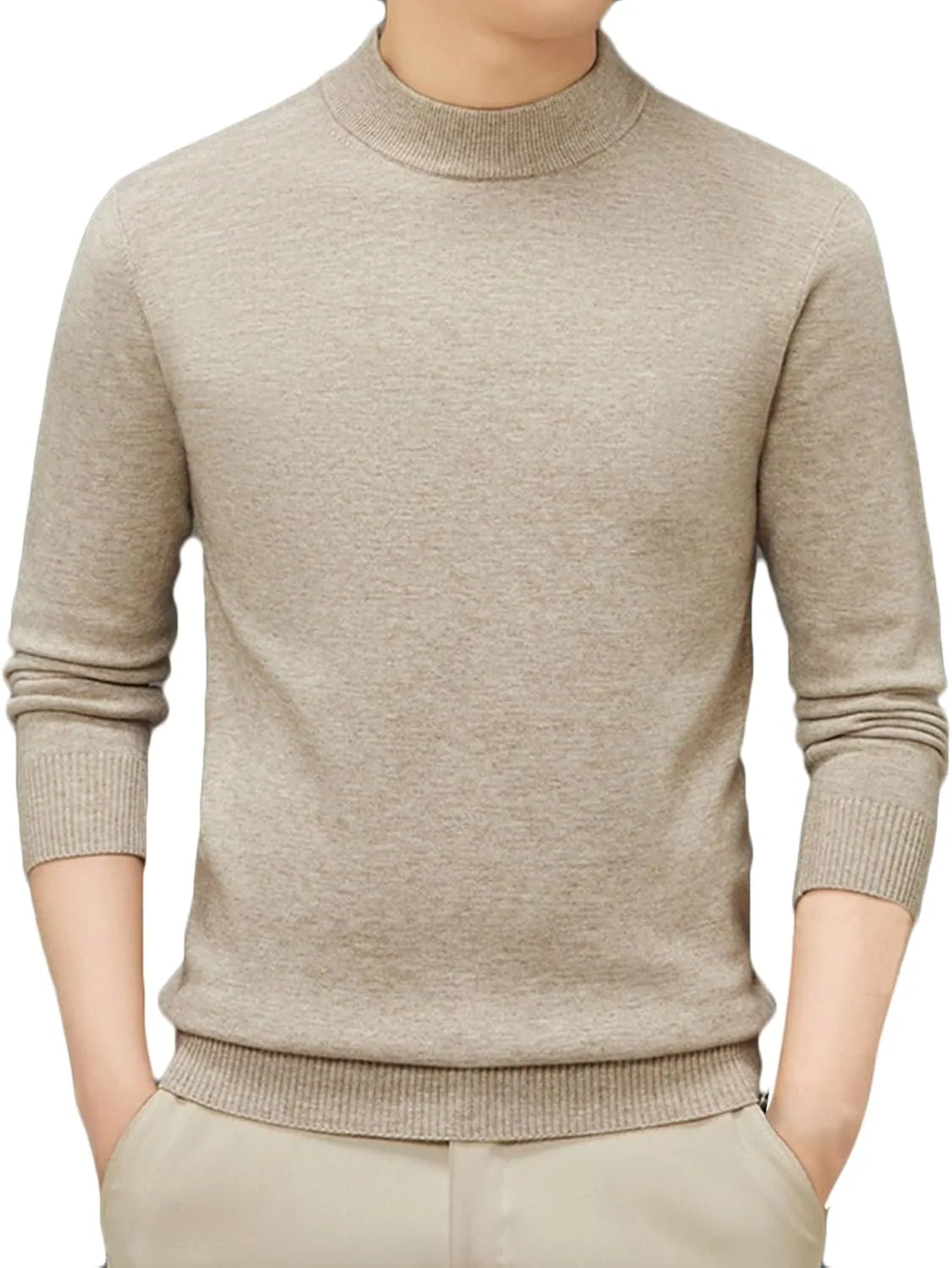 

Свитер мужской с высоким воротником, Slim Fit, для осени и зимы