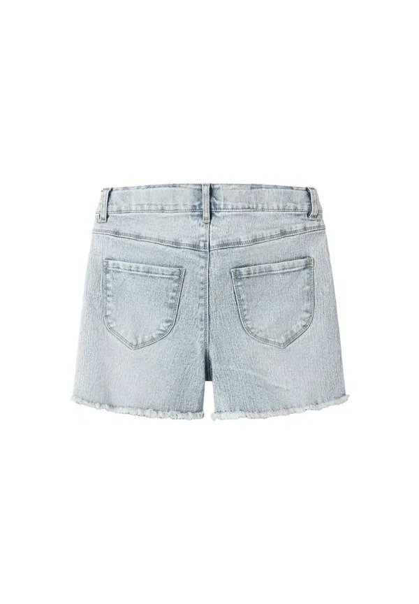 Шорты джинсовые Name It 8222 au noos denim shorts, светло-голубой выбеленный деним — фото 2