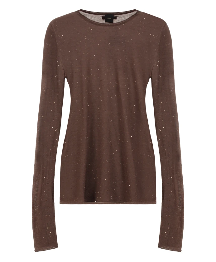 

Топ с длинными рукавами и пайетками Pico Pinko, коричневый