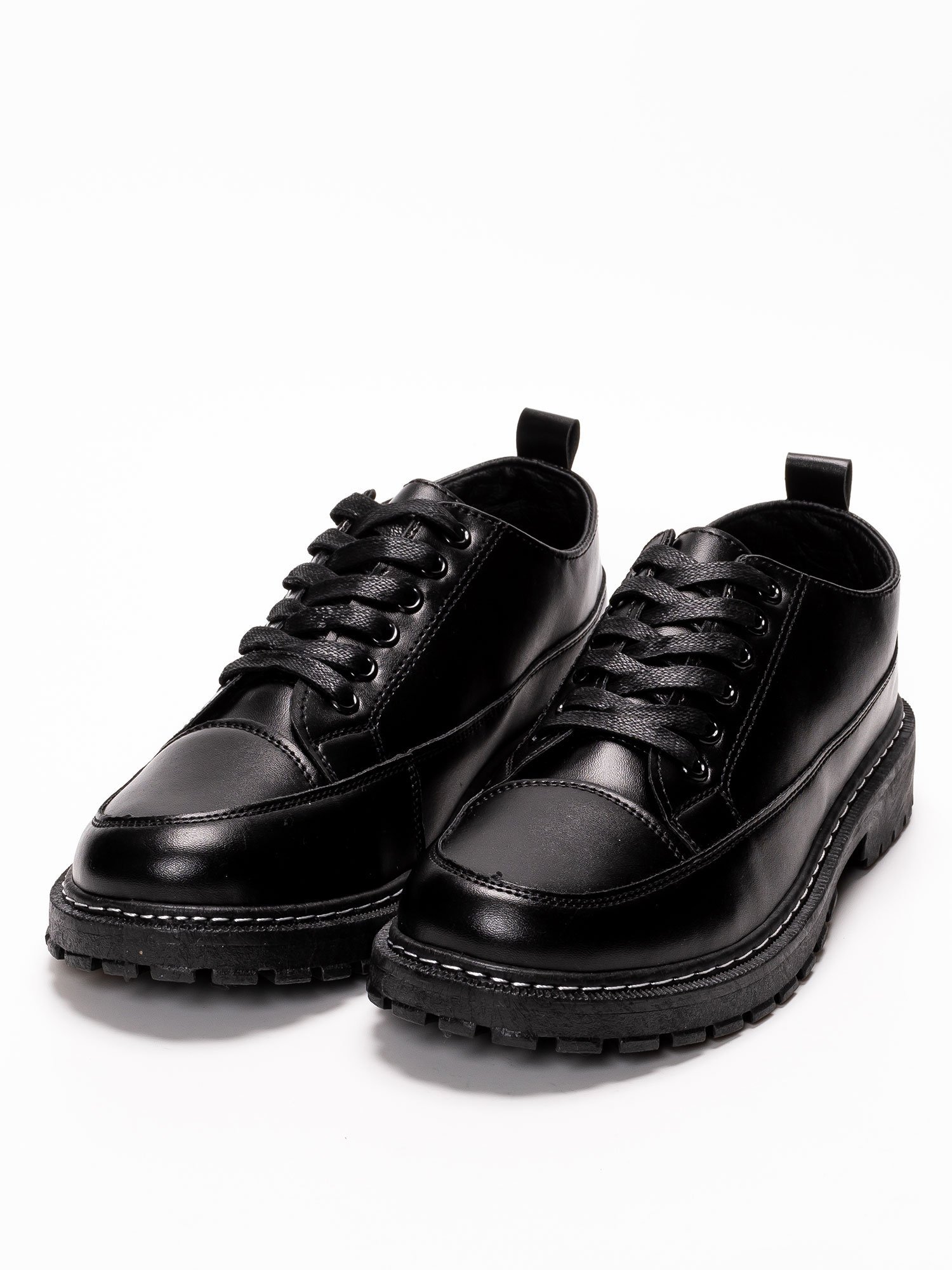 Кроссовки на платформе с U-образным носком и шнуровкой SVEC SELECT, Black — фото 2