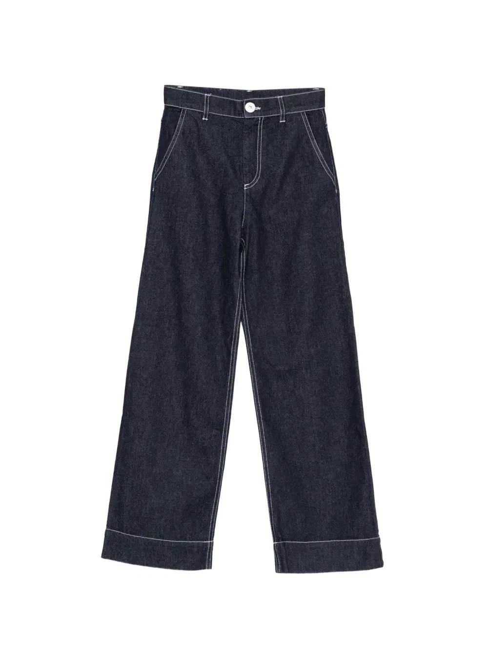 Джинсы на пуговицах Elisabetta Franchi Kids, синий