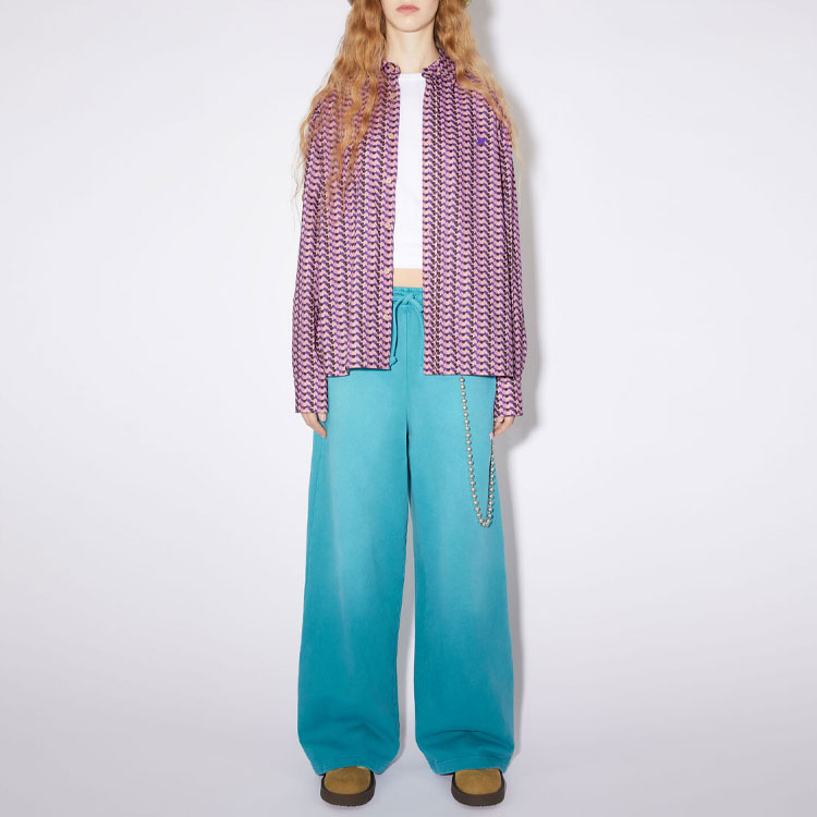 Футболка FW23 женская фиолетово-розовая Acne Studios — фото 3