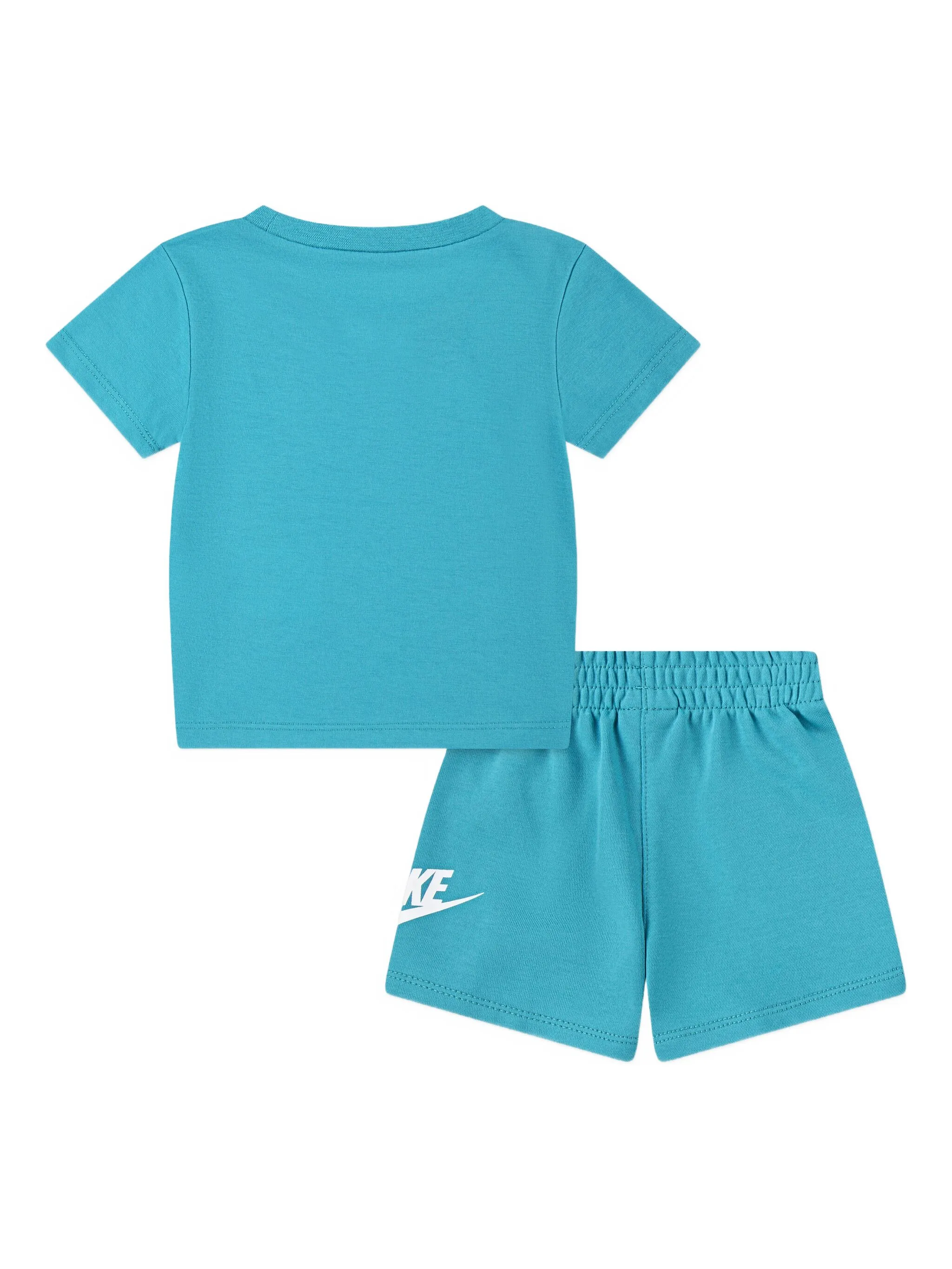 Комплект из футболки и шортов с вышитым логотипом Nike Kids, синий — фото 2