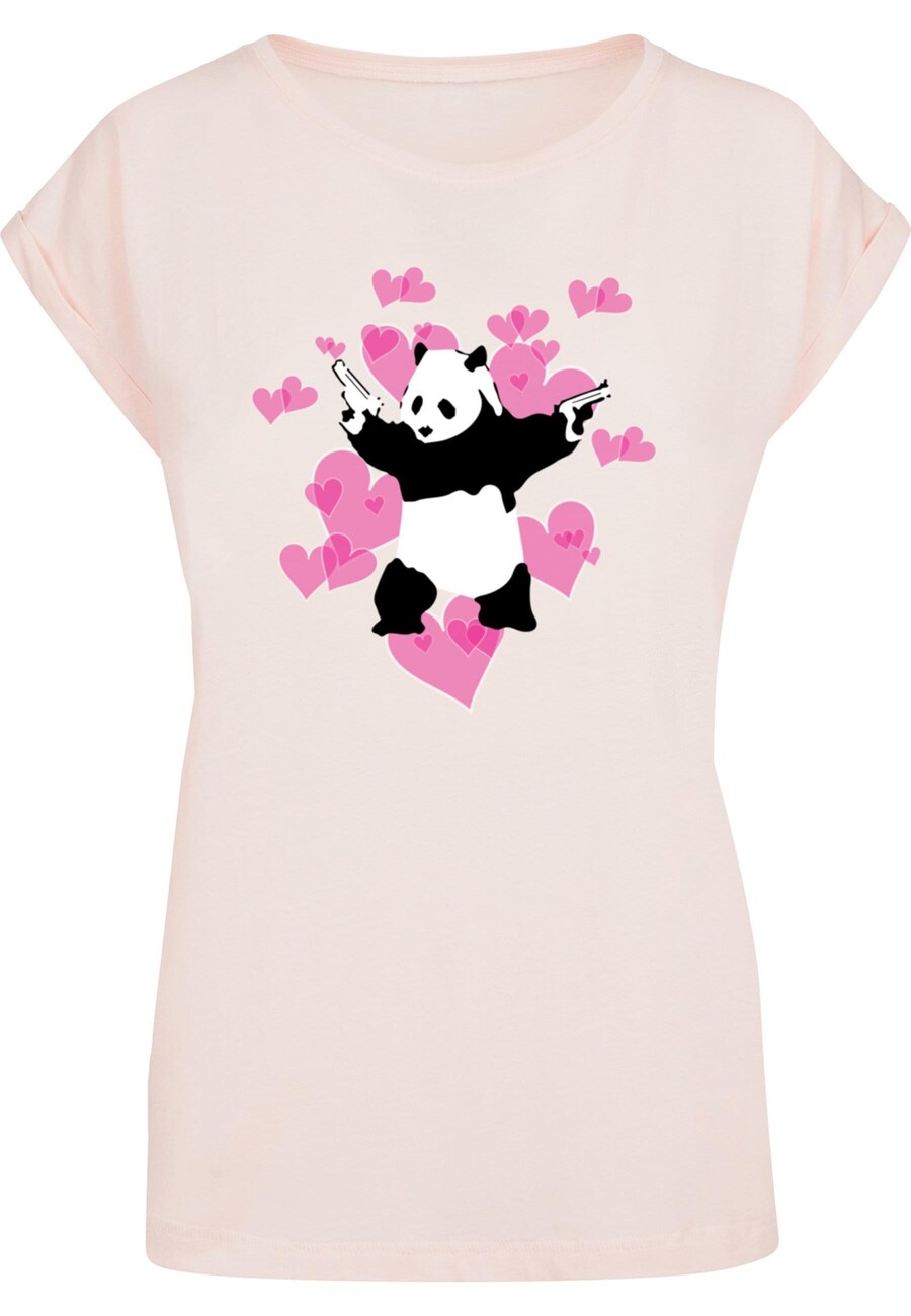 

Рубашка Merchcode Brandalised - Panda Guns With Hearts, цвет Pink/Rose