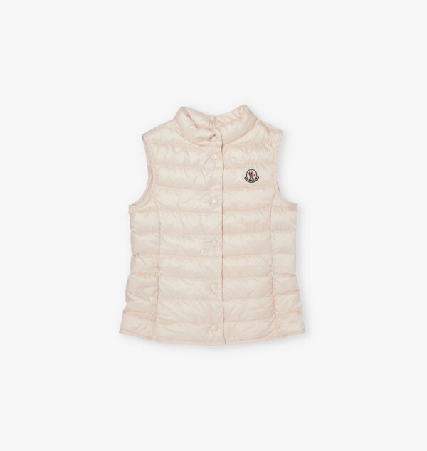 

Утепленный жилет с фирменной нашивкой Liane на возраст 4–12 лет Moncler, розовый
