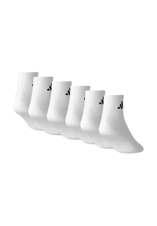 Унисекс тонкие легкие спортивные носки до щиколотки, упаковка из 6 пар. Adidas Performance, White — фото 2