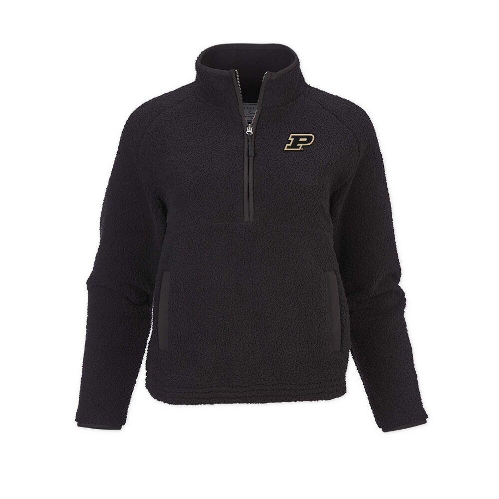 

Женский черный топ с молнией до половины Purdue Boilermakers Everest, цвет Prd Black