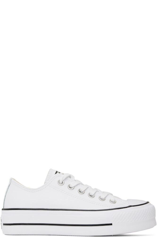 Белые кожаные кроссовки Chuck Taylor All Star Platform Converse