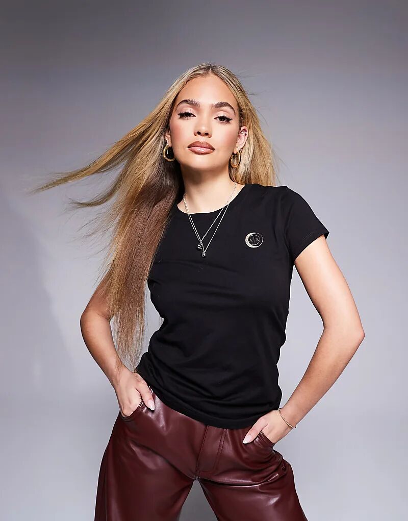 

Футболка с логотипом лунной капсулы черного цвета Armani Exchange
