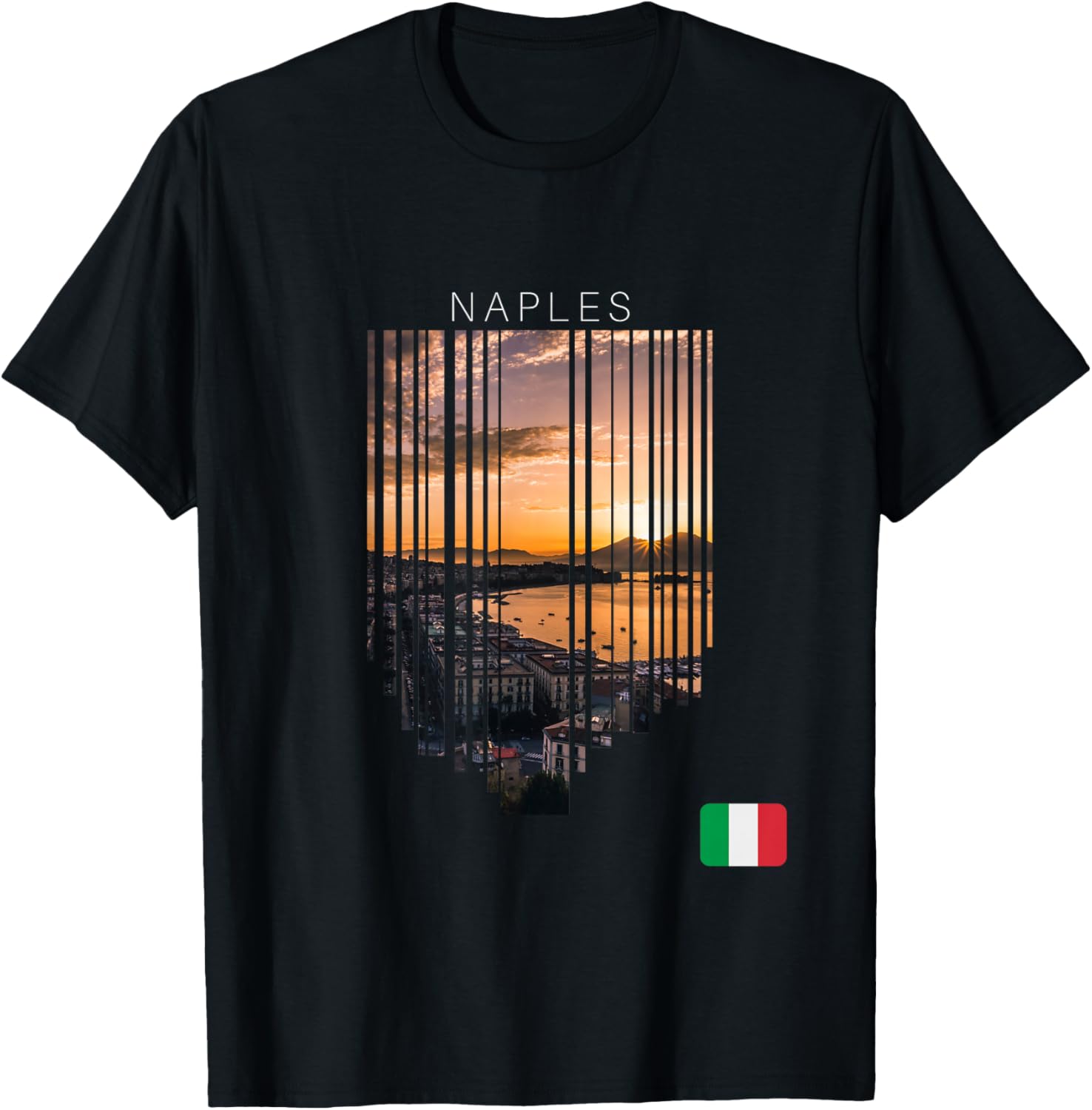 

Футболка «Наполи» с итальянским флагом, черная Cj Merch