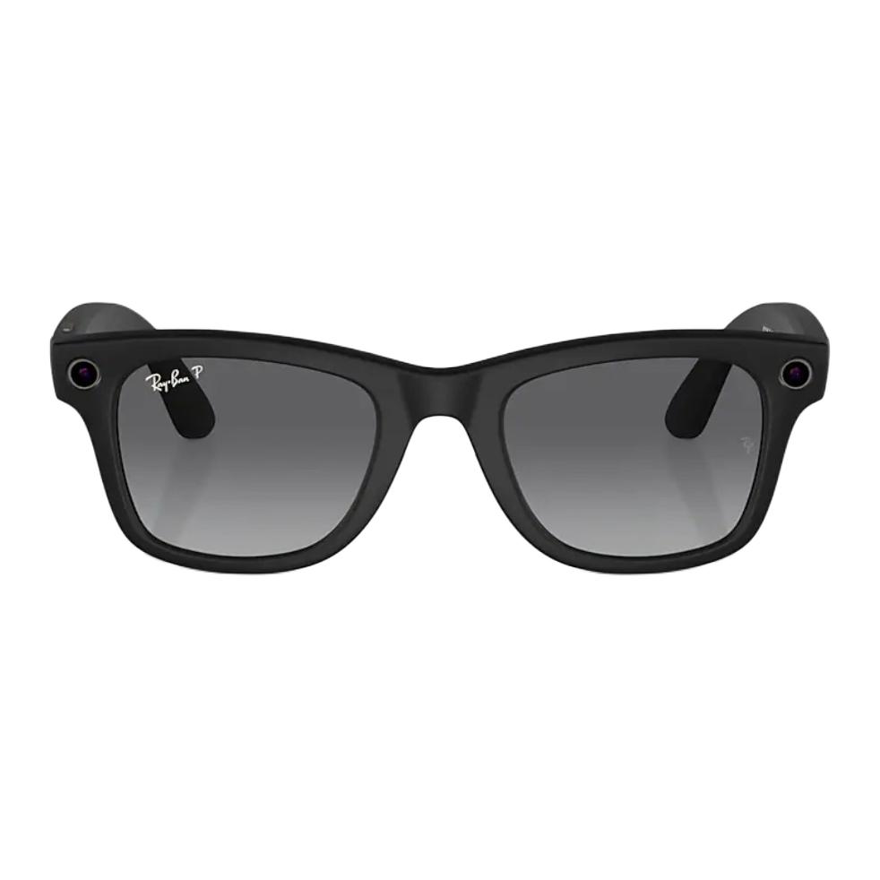 

Литой квадратной формы солнцезащитные очки Unisex Black RayBan, черный
