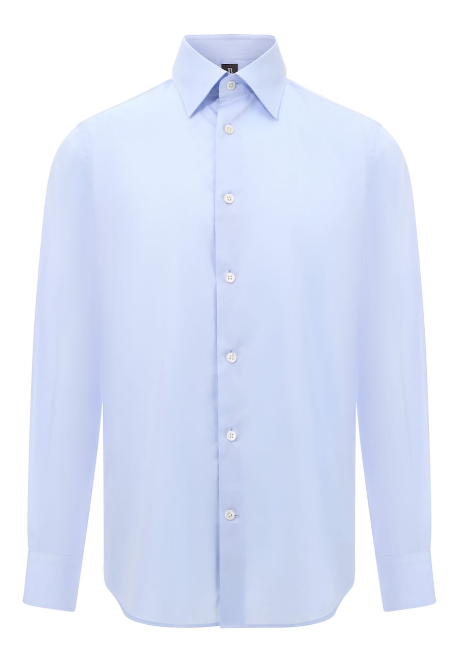 

Рубашка на пуговицах классического кроя Boggi Milano, светло-голубой