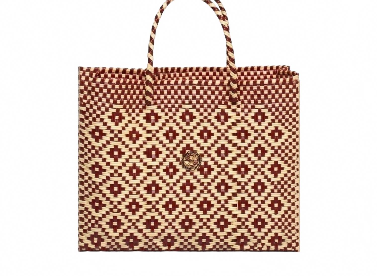 

Женская ручной работы сумка-тоут в бордовом ацтекском стиле Lola's Bag