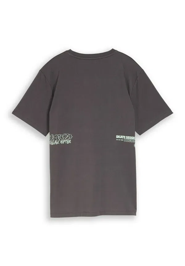 Футболка Tom Tailor T-shirt mit print basic t-shirt, тёмный городской серый — фото 2