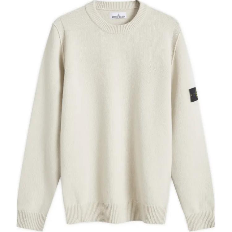 

Свитер с нашивкой-логотипом STONE ISLAND, экрю