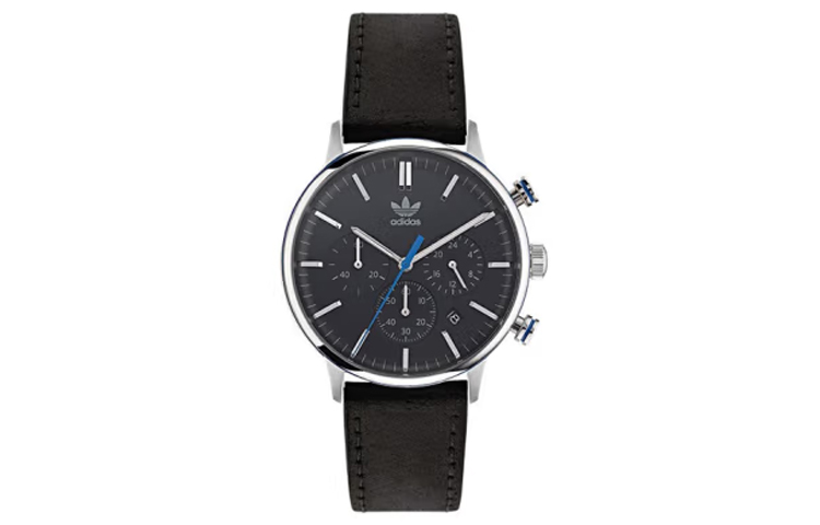 

Adidas Originals Часы STYLE Collection Wrist Watch Quartz Movement Leather Strap Black Dial Men's Watch, Black Dial