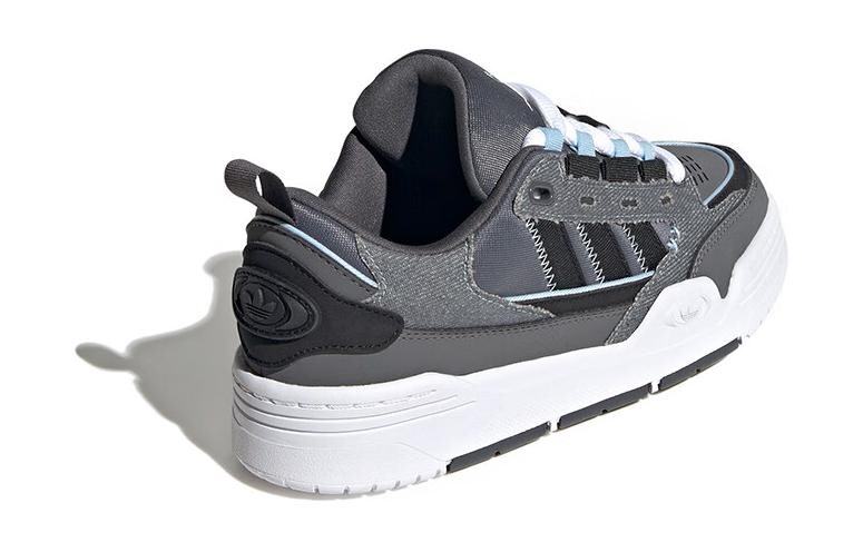 Adi2000 Kids" Скейтбординг Обувь Начальная Школа Adidas Originals, цвет Black Gray — фото 4