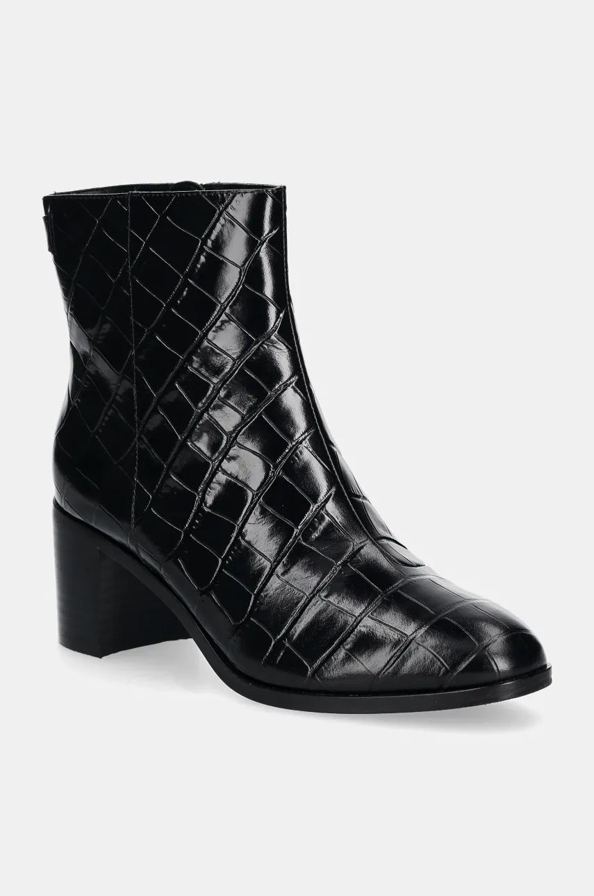Кожаные ботильоны Lauren Ralph Lauren Cassie до щиколотки, черный