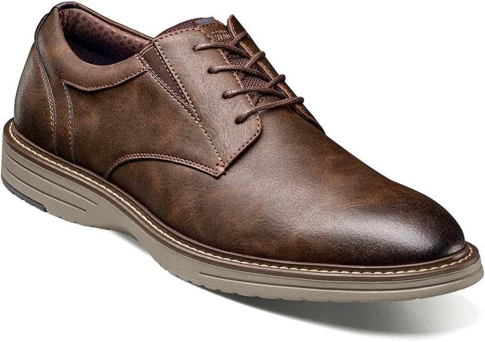 

Мужские кеды Nunn Bush Gates с простым носком, повседневные оксфорды, легкая обувь, коричневый