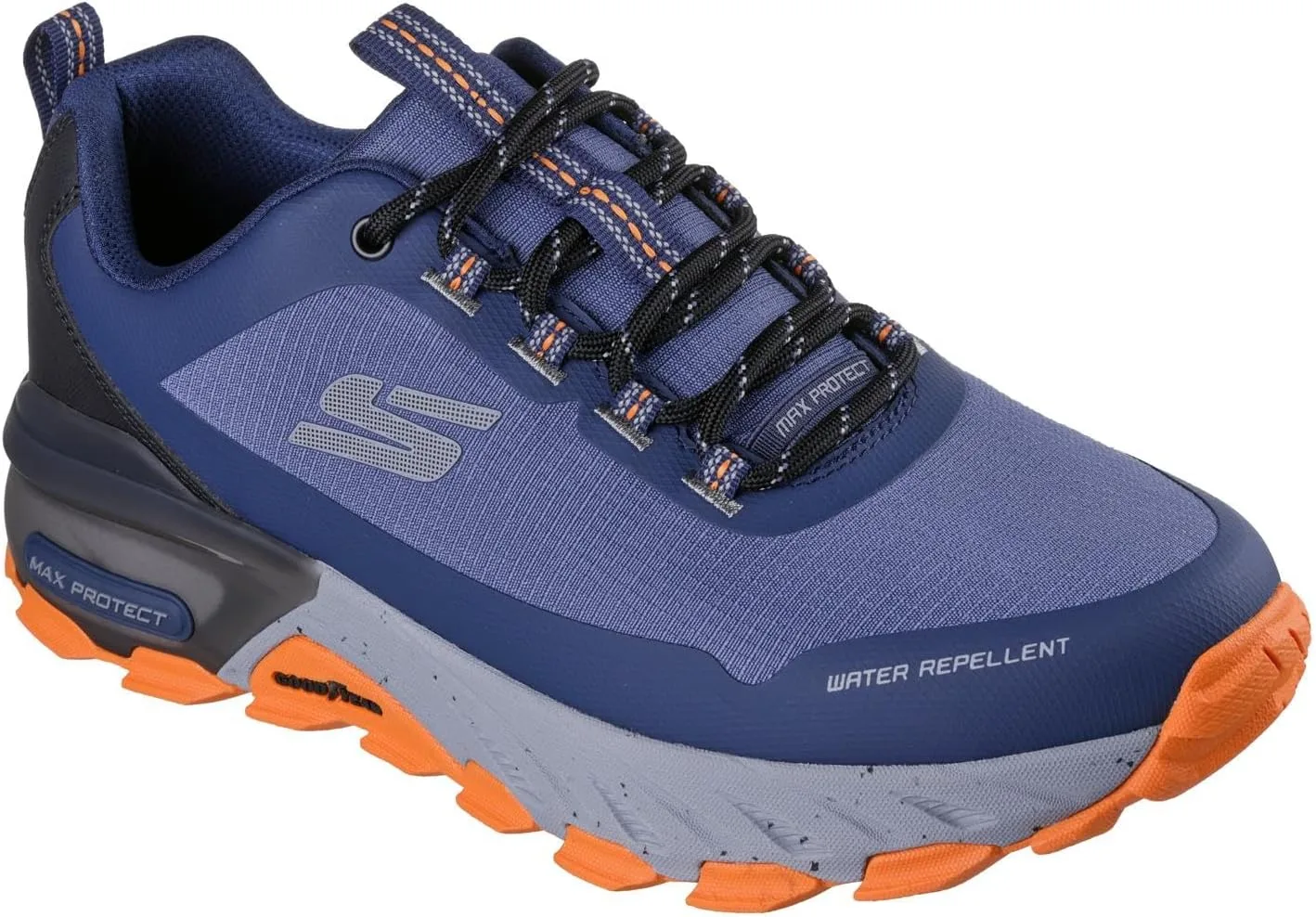 Мужские кроссовки Skechers Max Protect Promote Track Trainers, синий/оранжевый